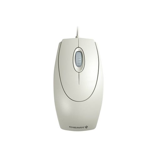 CHERRY WheelMouse - Souris - droitiers et gauchers - optique - 3 boutons - filaire - PS/2, USB - gris clair