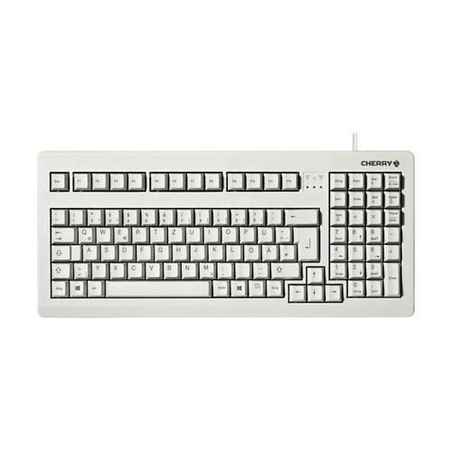 CHERRY G80-1800 - Clavier - PS/2, USB - Français - gris clair