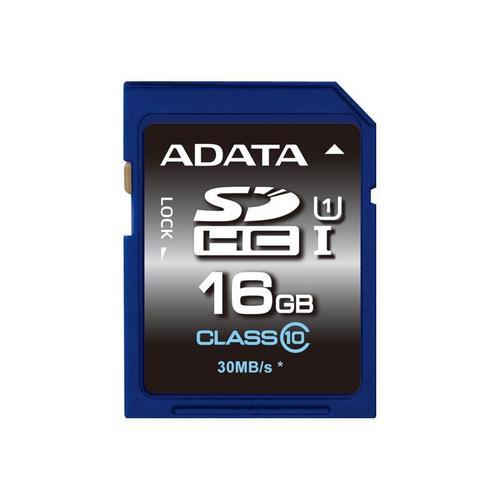 ADATA Premier - Carte mémoire flash - 16 Go - UHS Class 1 / Class10 - SDHC UHS-I