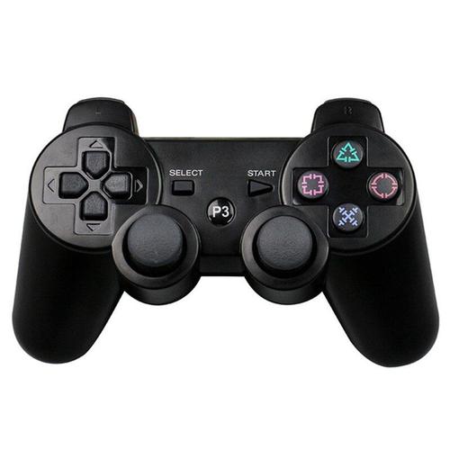 Gamepad Noir Manette De Jeu Sans Fil Bluetooth Pour Console Playstation 3, Avec Joystick Et Télécommande, Controlleur À 3 Chocs