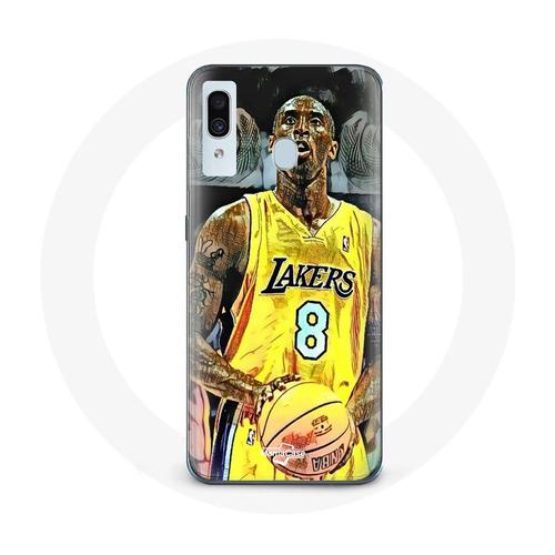 Coque Pour Samsung Galaxy A40 Kobe Bryant Dunk Lakers 8 Nba Noir