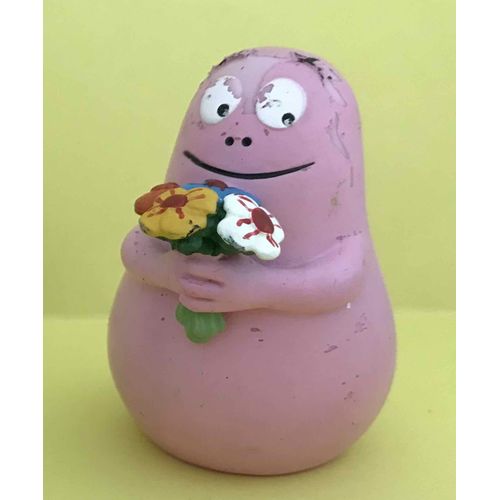 Figurine Barbapapa Avec Un Bouquet - Série Barbapapa (Plastoy 2003)