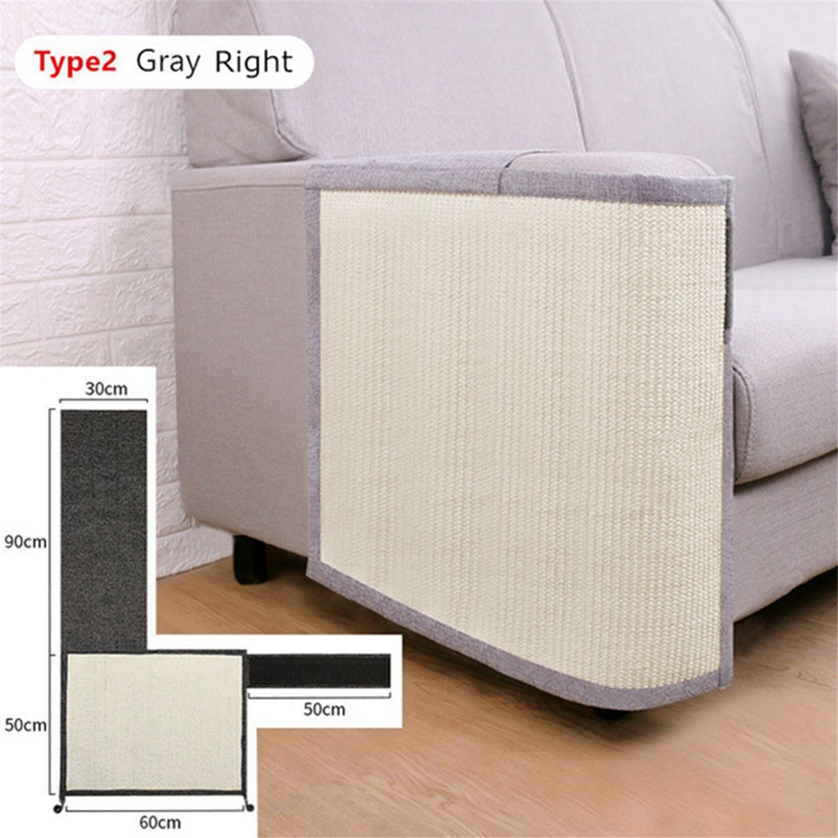 Chaton Scratch Board Sisal Scratcher Mat Jouet Pied Chaise S... - 5