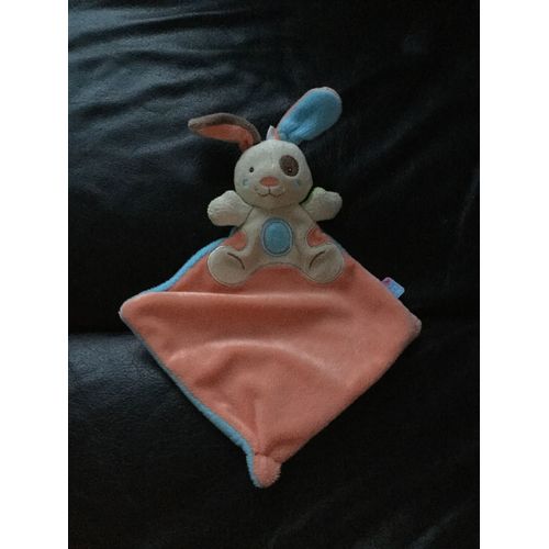 Doudou Chien Saumon Bleu Et Vert Sucre D Orge