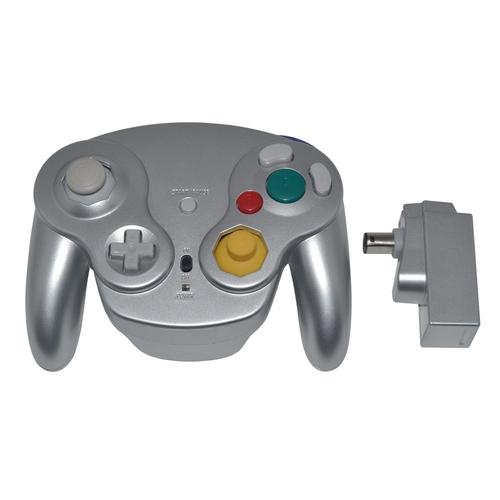 Argent Manette De Jeu Sans Fil 2.4ghz Avec Récepteur, Joystick Pour Gamecube Wii N-G-C