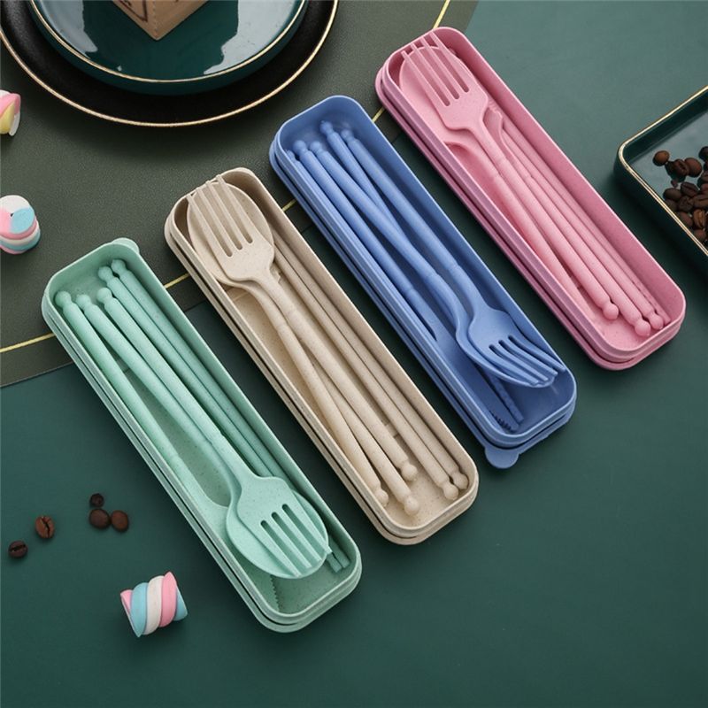 Ensembles d'ustensiles portables de 8 couleurs avec tui, en... - 6