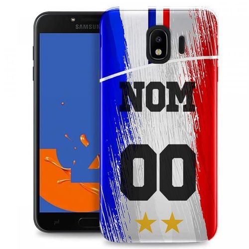 Coque Samsung J4 2018 Foot France / Equipe Bleus / Silicone / Personnalisable