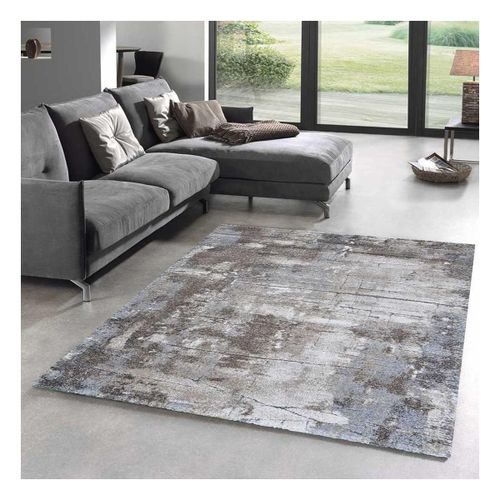 Tapis Chambre 80x150 Tissé Gris Rectangle Motif Faux Uni Oxivan