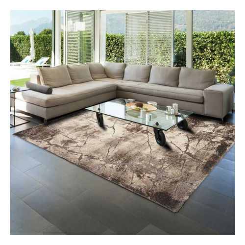 Tapis Salon 120x170 Tissé Gris Rectangle Motif Abstrait Tersore