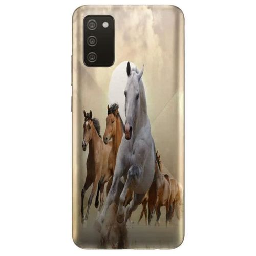 Coque Samsung Galaxy A02s Cheval Blanc - Silicone - Animaux