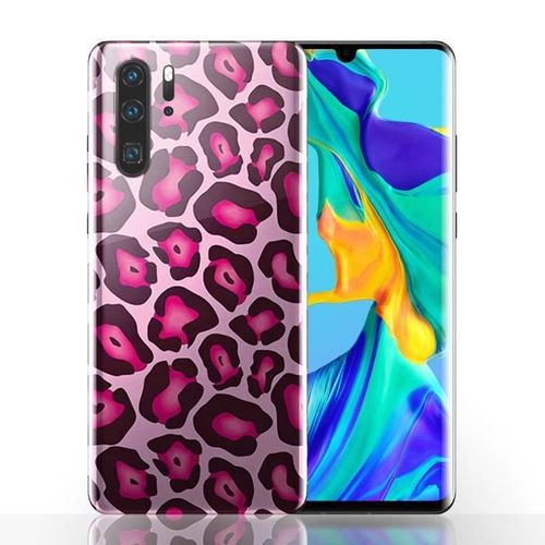 Coque Huawei P30 Leopard Rose - Housse Silicone