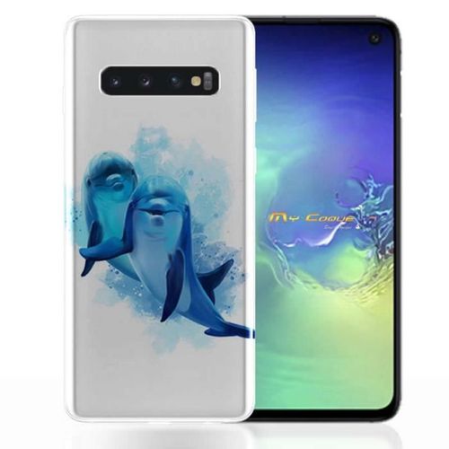 Coque Samsung Galaxy S10e Dauphins Bleus / Silicone / Animaux