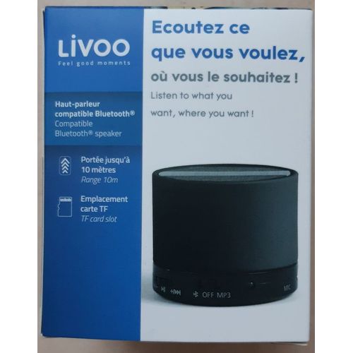 Livoo Haut-parleur compatible Bluetooth® TES175