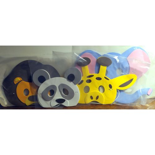 Lot De 4 Masques Animaux En Mousse - Mes Animaux Du Zoo - Rba