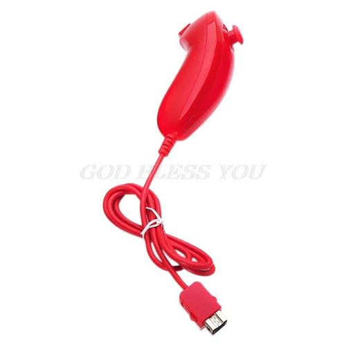 Rouge Télécommande De Jeu Vidéo Nunchuck, Pour La Console Nintendo Wii