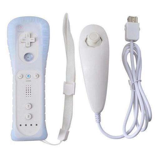 Blanche Manette De Jeu Sans Fil Pour Nintendo Wii Télécommande Sans Motion Plus Contrôleur Nunchuck Joystick Versez Accessoires Nintendo Wii