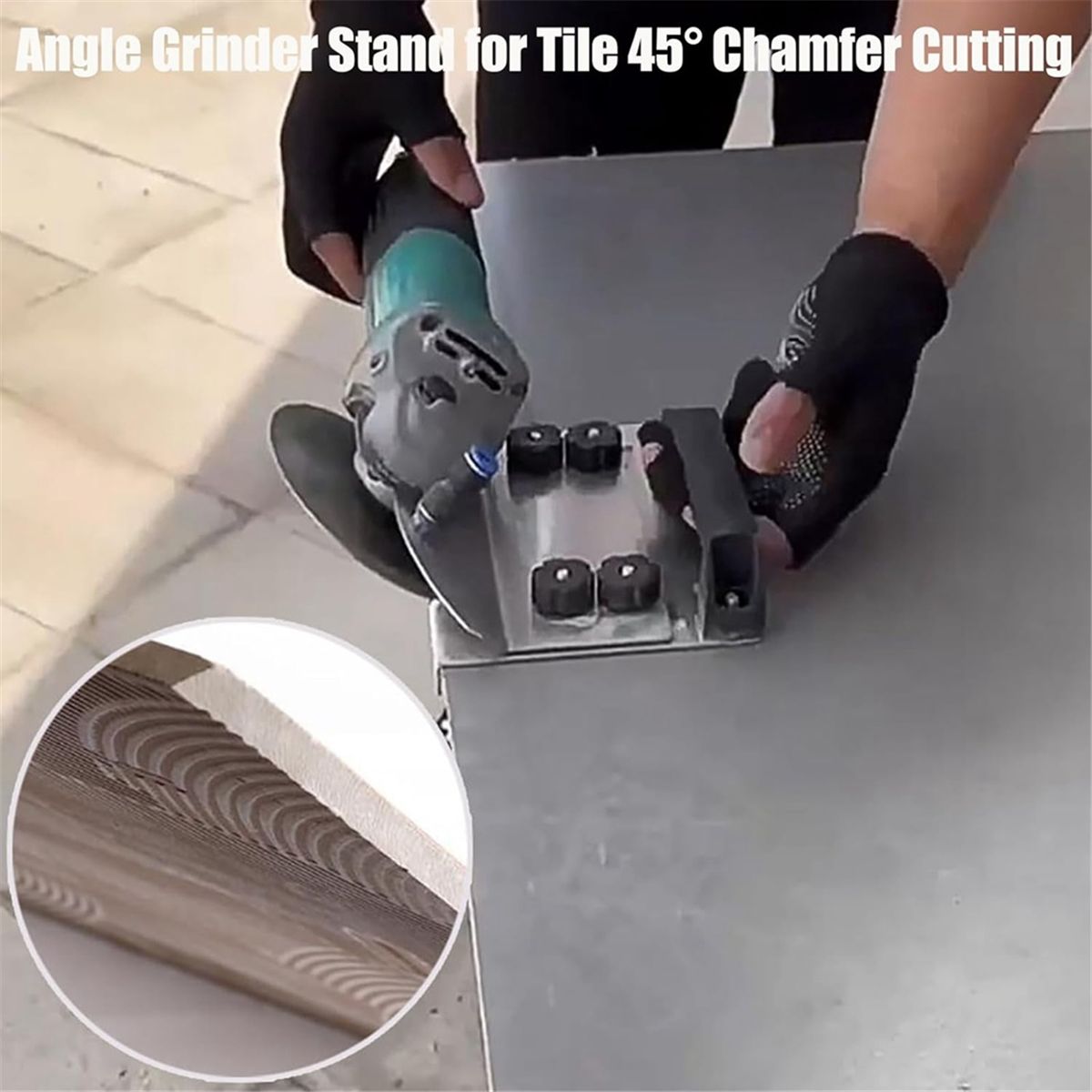 Support De Meuleuse D'angle Pour La Coupe De Chanfrein à 45