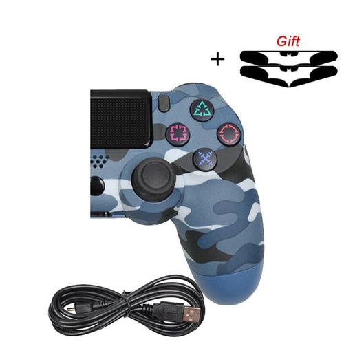 Usb Câblé Camo Bleu Manette De Jeu Filaire Usb Pour La Console Ps4 / Ps4 / Ps4 / Pc Gagnez 7/8 / X