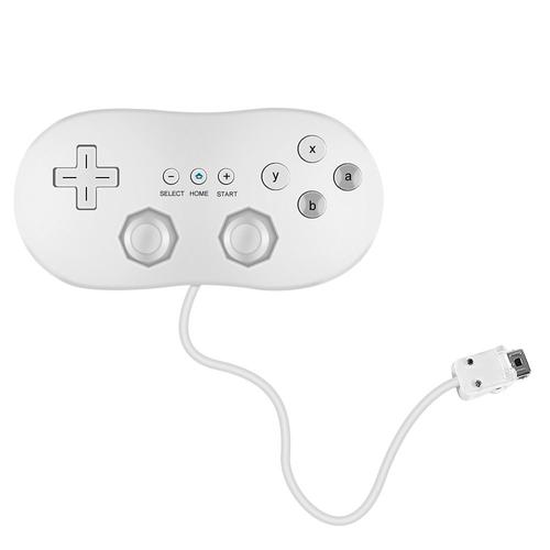 Blanco Manche De Jeu Avec Câble Blanc Usb Pour Nintendo Wii Classic, Joystick, Controlleur De Jeu À Distance