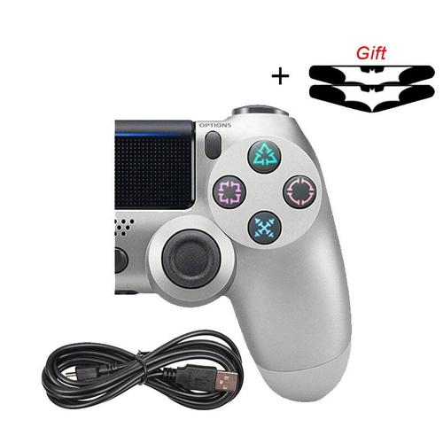 Argent Manette De Jeu Filaire Usb Pour La Console Ps4, Contrôleur De Jeu