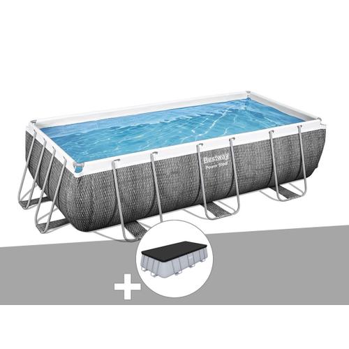 Kit piscine tubulaire rectangulaire Bestway Power Steel 4,04 x 2,01 x 1,00 m + B?che de protection