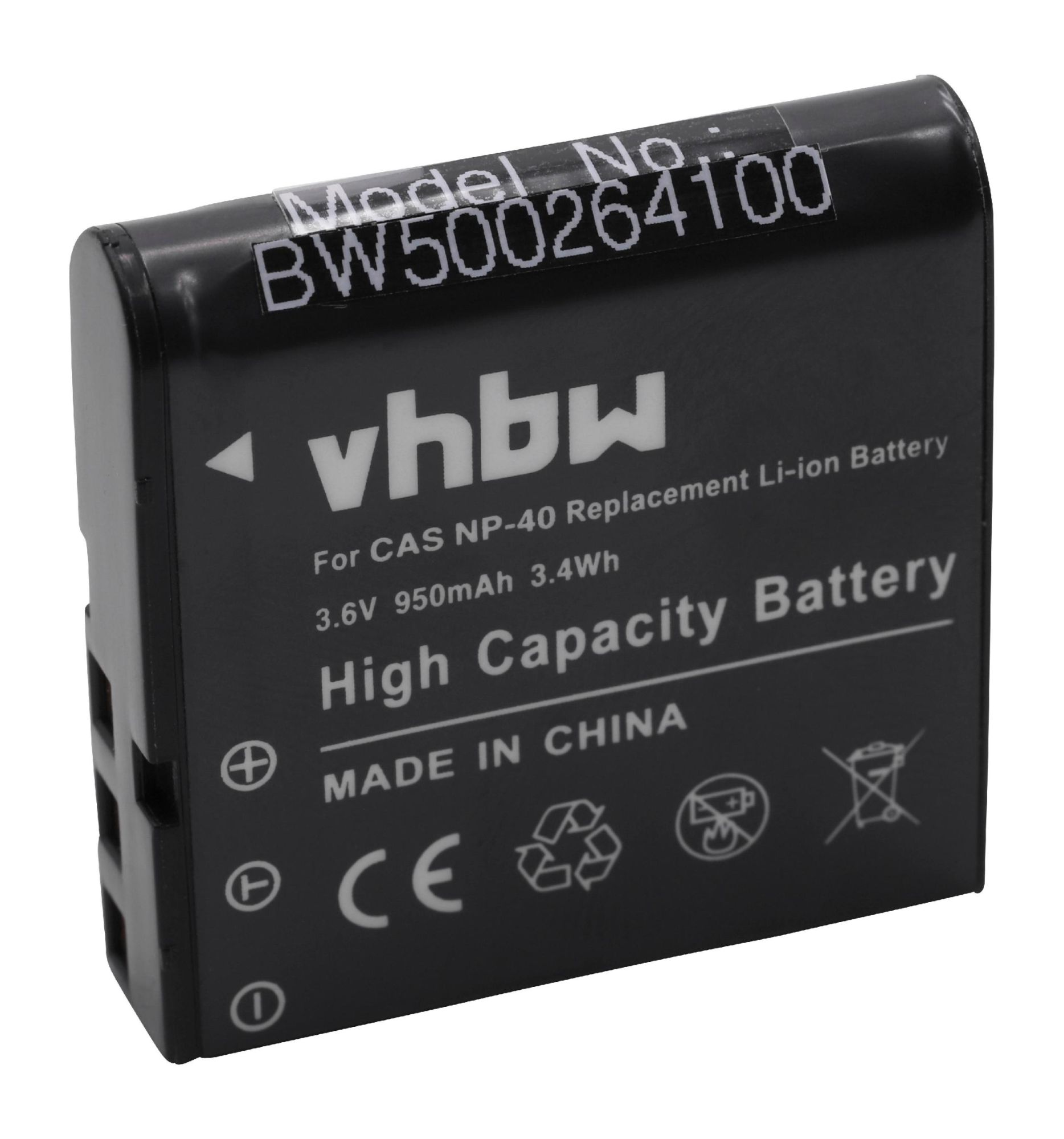 vhbw Batterie compatible avec Praktica 10.10 FHD, DVC 14.1 HDMI, DV-HD12, DX-1, iR-16, XD-8 appareil photo reflex (950mAh, 3,6V, Li-ion)