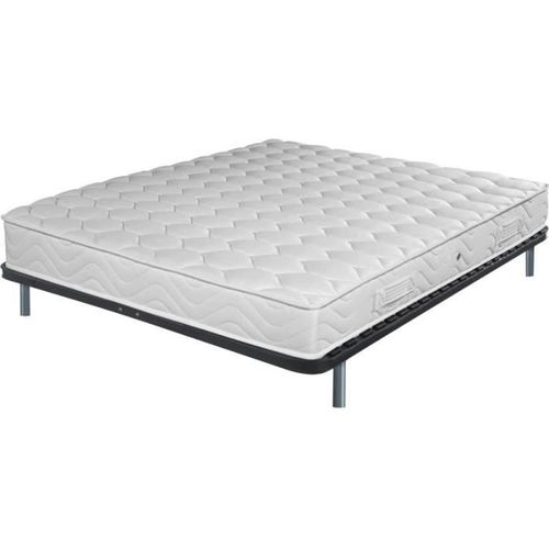 Sommier Démonté+Matelas+Pieds 160x200 50 X 8 Mm Blanc