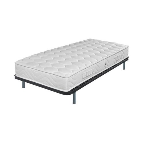 Sommier Démonté+Matelas+Pieds 90x190 50 X 8 Mm Blanc