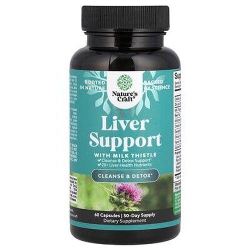 Nature's Craft, Liver Support With Milk Thistle, 60 Capsules 