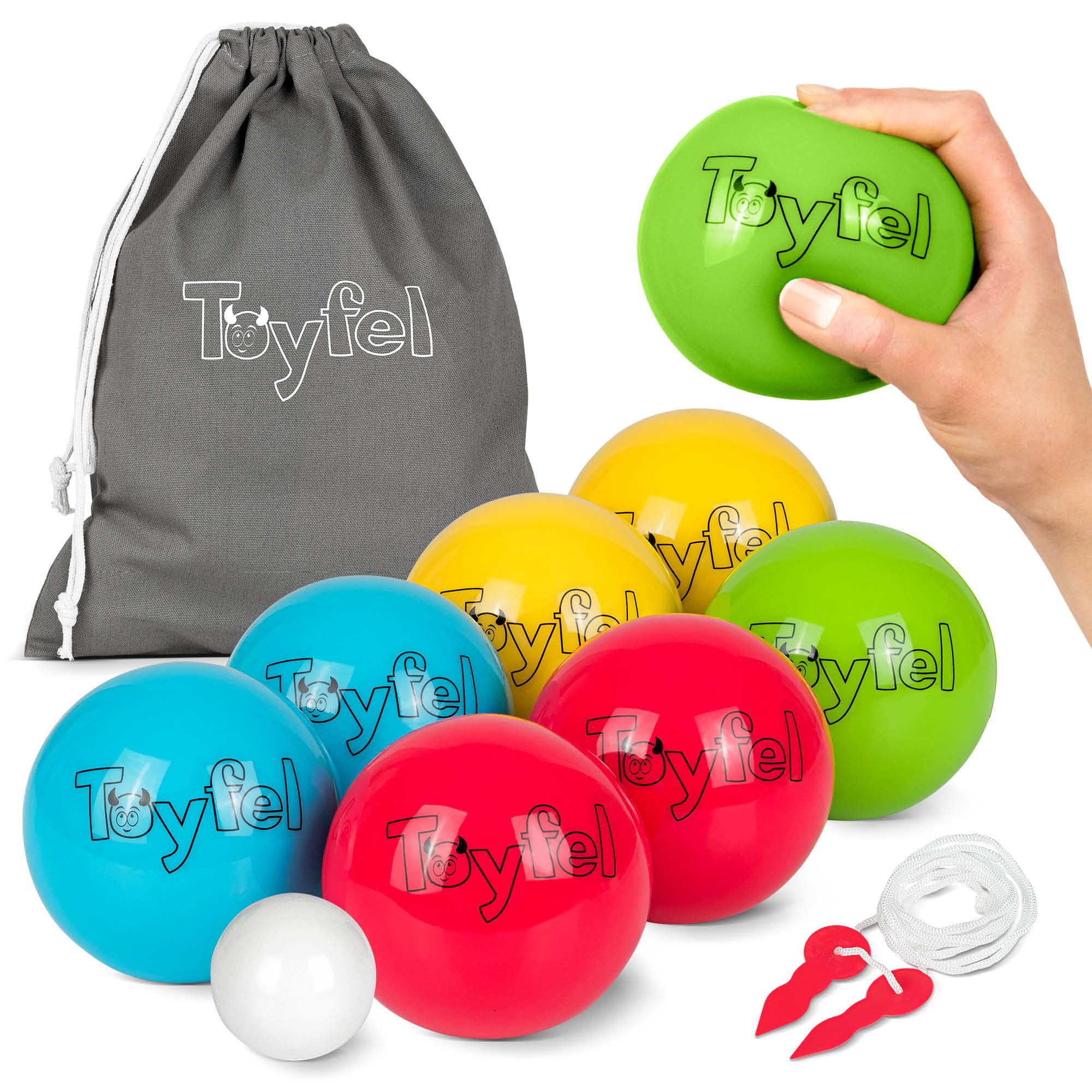 Toyfel Boccia Set Levy avec 8 boules de p tanque m tal jeu d