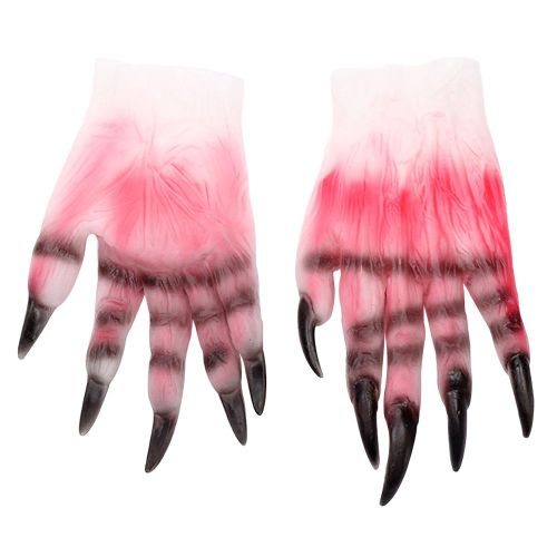 Accessoires De Maquillage D'horreur Du Diable, Ornements D'halloween, Accessoires Portables Légers Et Effrayants En Latex, Gants De Sang Pour Festival, Cadeau Pour Enfants, 1 Paire