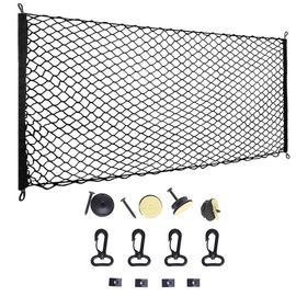 Filet À Bagages De Voiture, Filet De Coffre En Nylon Élastique 115x60cm Filet De Protection Filet De Séparation Multifonction Pour Chiens De Stockage De Coffre Pour Animaux De Compagnie