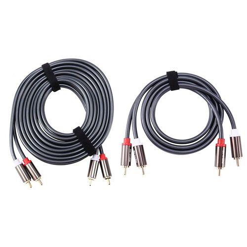 câble Audio Hifi 2 pièces Rca vers 2 Rca mâle vers mâle, fil de haut-parleur pour amplificateur Dvd Tv 3M et 1M