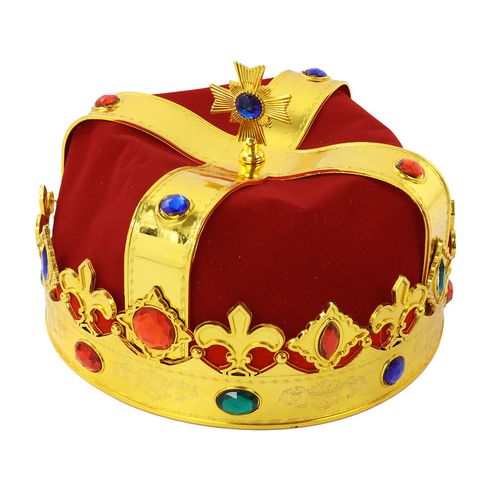 Chapeau De Fête D'anniversaire Pour Enfants, En Plastique, Casquette De Luxe, Imitation Diamant, Reine, Cosplay, Couronne