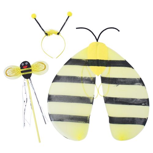 Ailes D'abeille Jaune En Forme De Coccinelle, Baguette Magique Pour Enfants Et Adultes, Costume Cosplay D'halloween De Noël, Fournitures De Fête Festive