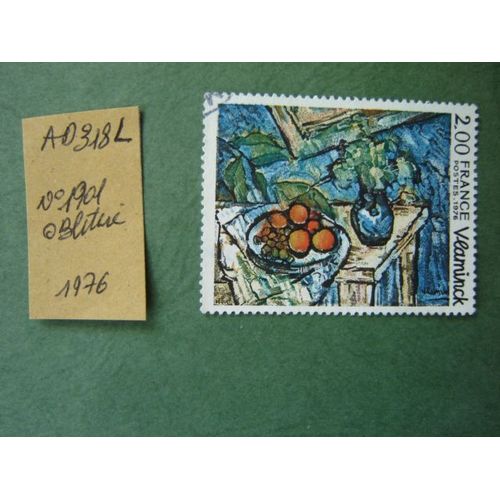 Ad 318 L // Timbre France Oblitéré 1976*N° 1901 " Nature Morte De Maurice De Vlaminck