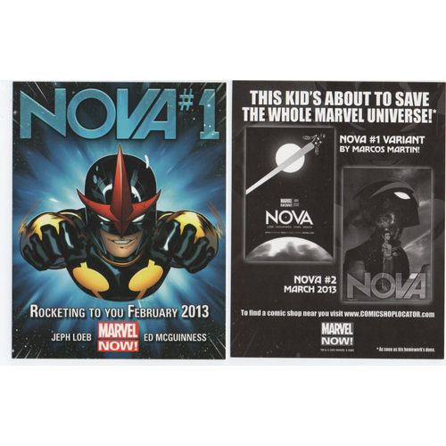 Marvel Comics Nova (Ed Mcguinness) Jumbo Promo Card (2013)