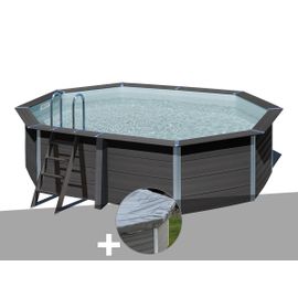 Kit piscine composite Gré Avant-Garde ovale 5,24 x 3,86 x 1,24 m + Bâche hiver