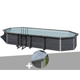 Kit piscine composite Gré Avant-Garde ovale 8,04 x 3,86 x 1,24 m + Bâche hiver