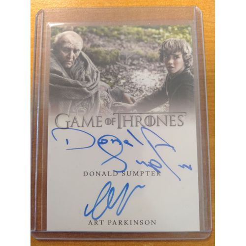 Game Of Thrones Dual Autograph Card - Donald Sumpter / Art Parkinson