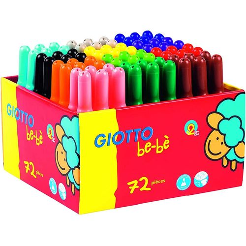 Giotto Schoolpack 72 Feutre Coloriage Be-Bè Maxi Lavable Coloris Assortis