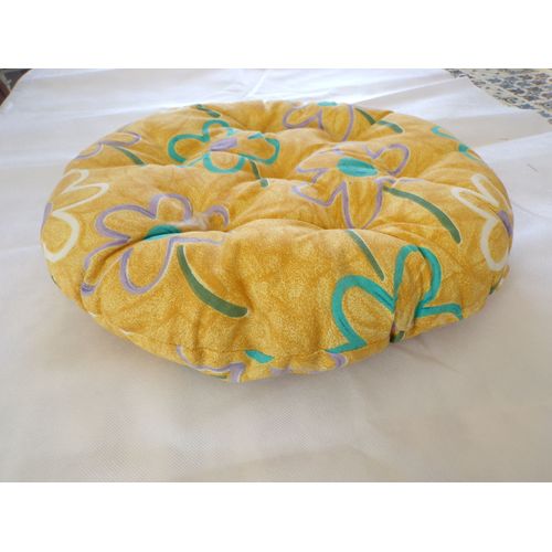 Coussin Rond De Chaise, Coussin Rond Tabouret En Rotin Ou Coussin De Sol Rond En Coton Diamètre 38 Cm