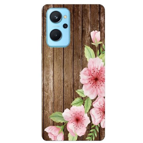 Coque Realme 9i Bois Fleur Rose