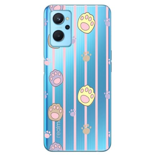 Coque Realme 9i Chat Raye Rose