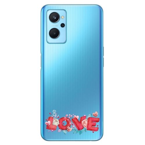 Coque Realme 9i Love Rouge Coeur
