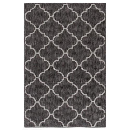 Tapis Intérieur Extérieur Tissé Plat Trey 120x170 Cm Noir - Novatrend