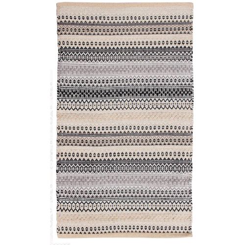Tapis De Salon Coton Moderne Dakar 60x90 Cm Gris - Novatrend