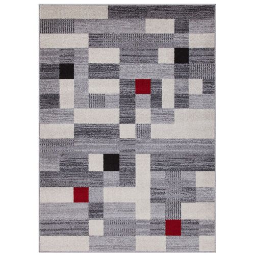 Tapis De Salon Coton Moderne Saca 120x170 Cm Gris - Novatrend