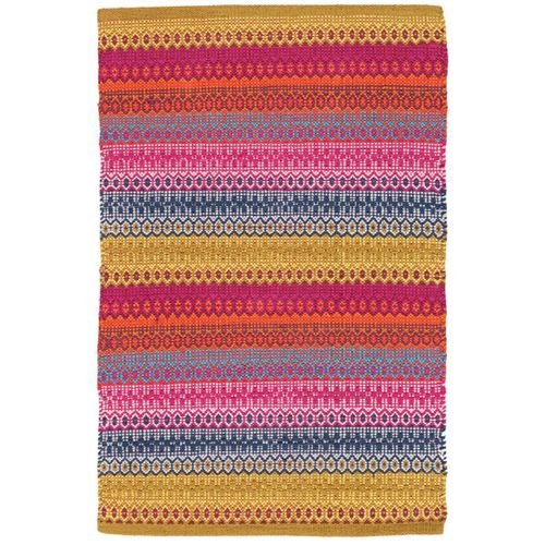 Tapis De Salon Coton Moderne Dakar 80x150 Cm Multicolore - Novatrend