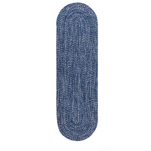 Tapis Rond Ou Oval Style Jute Intérieur Extérieur Juty 65x200 Cm Bleu - Novatrend
